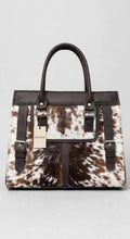 Women's Brown Speckle Cowhide Structured Handbag