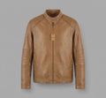 Men's Beige Leather Jacket