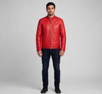 Men's Red Leather Jacket