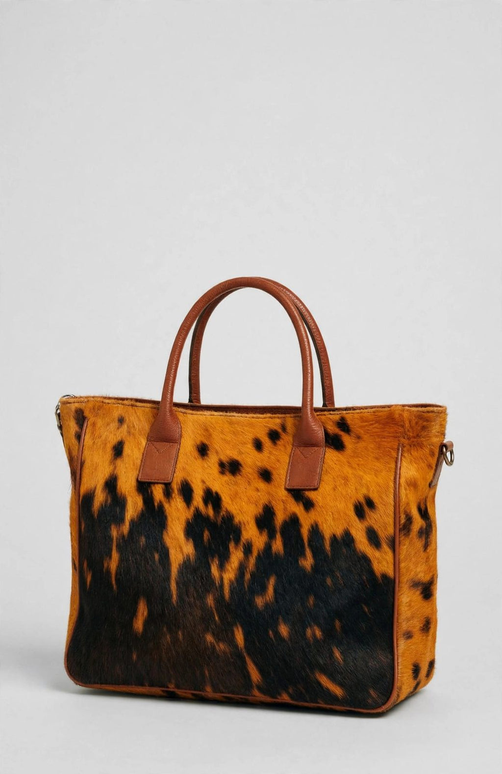 Women's Amber Tortoise Cowhide Tote Bag
