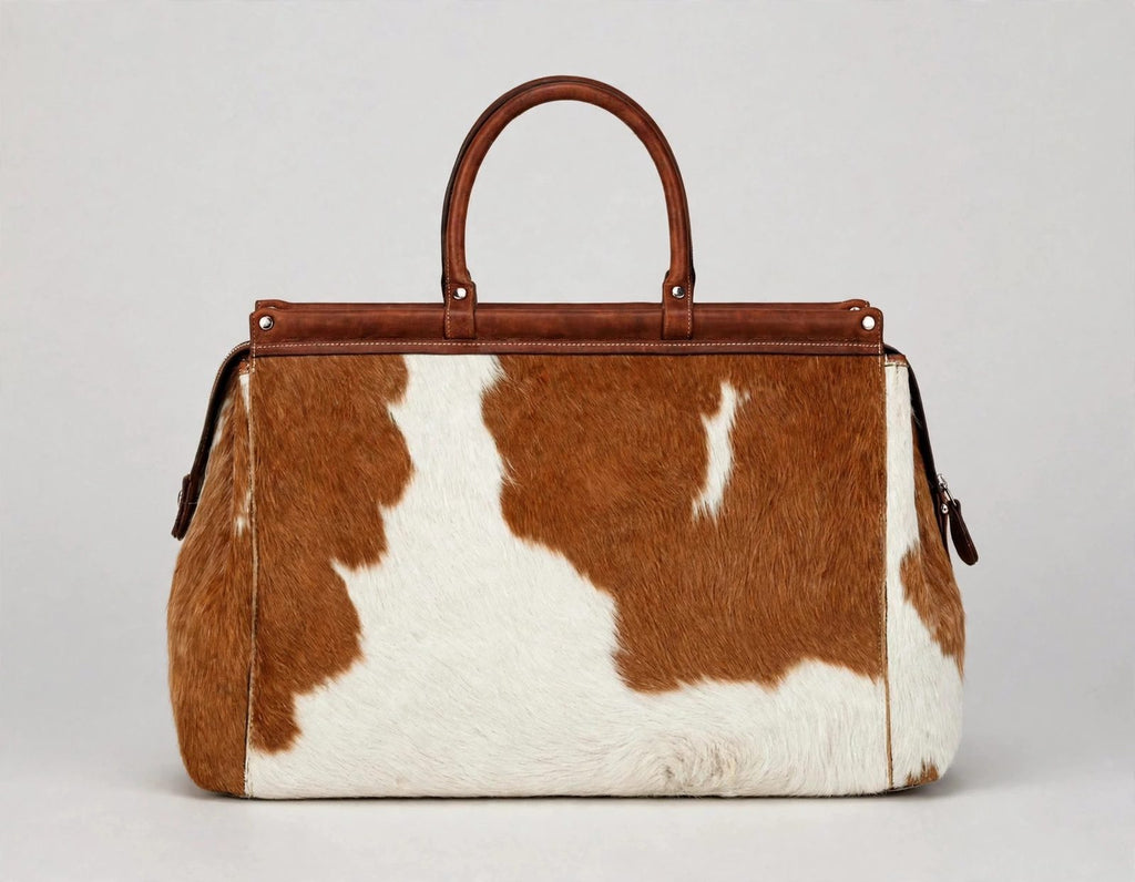 Women's Cognac & Cowhide Kelly Satchel