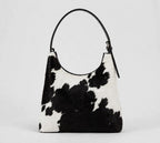 Women's Black & White Cowhide Hobo Bag