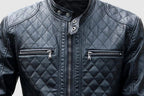 Men's Black Diamond Quilted Leather Jacket