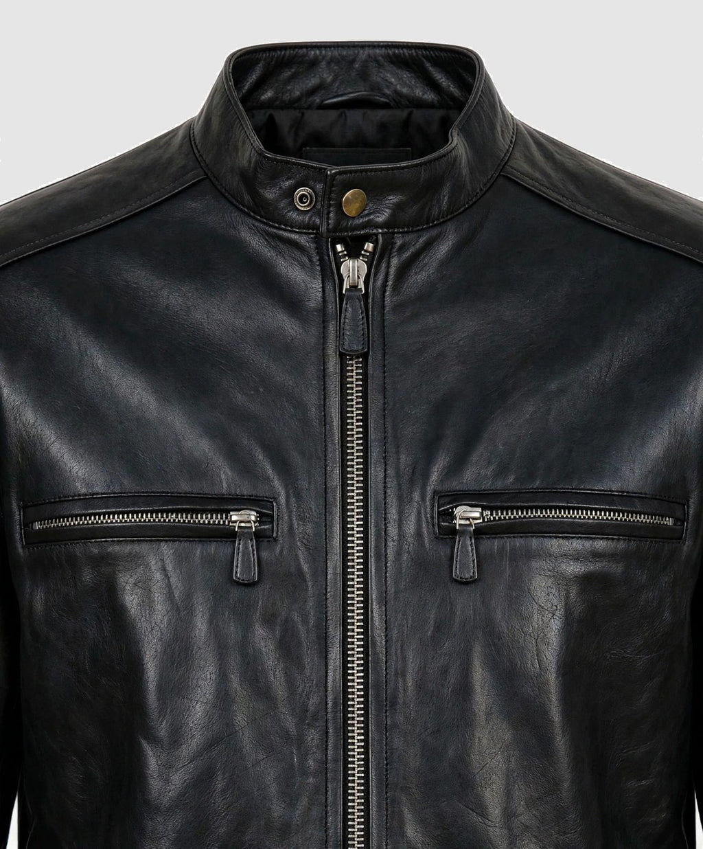 Men's Classic Black Leather Jacket