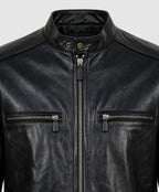 Men's Classic Black Leather Jacket