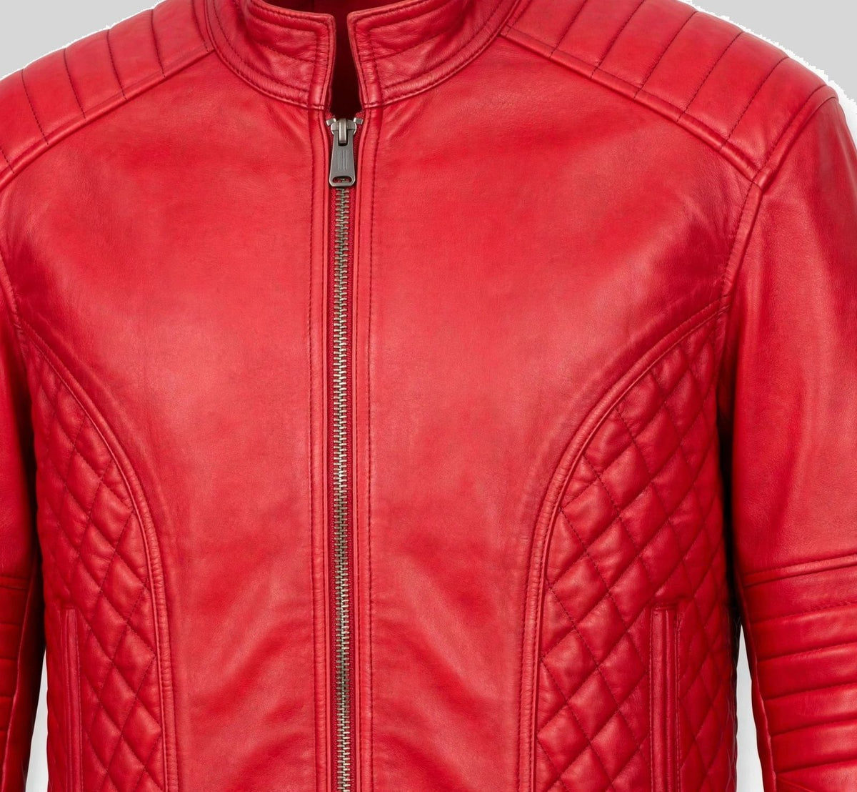 Men's Red Leather Jacket