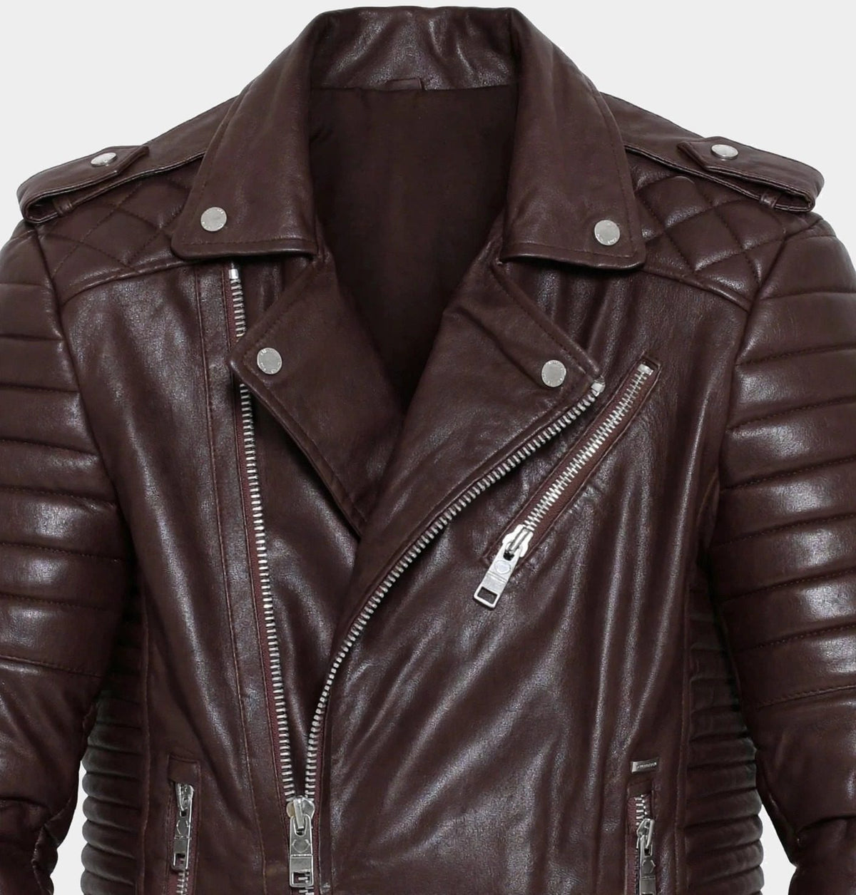 Men's Dark Brown Biker Leather Jacket