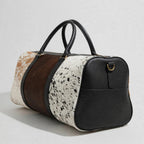 Tri-Panel Cowhide Leather Duffel Bag