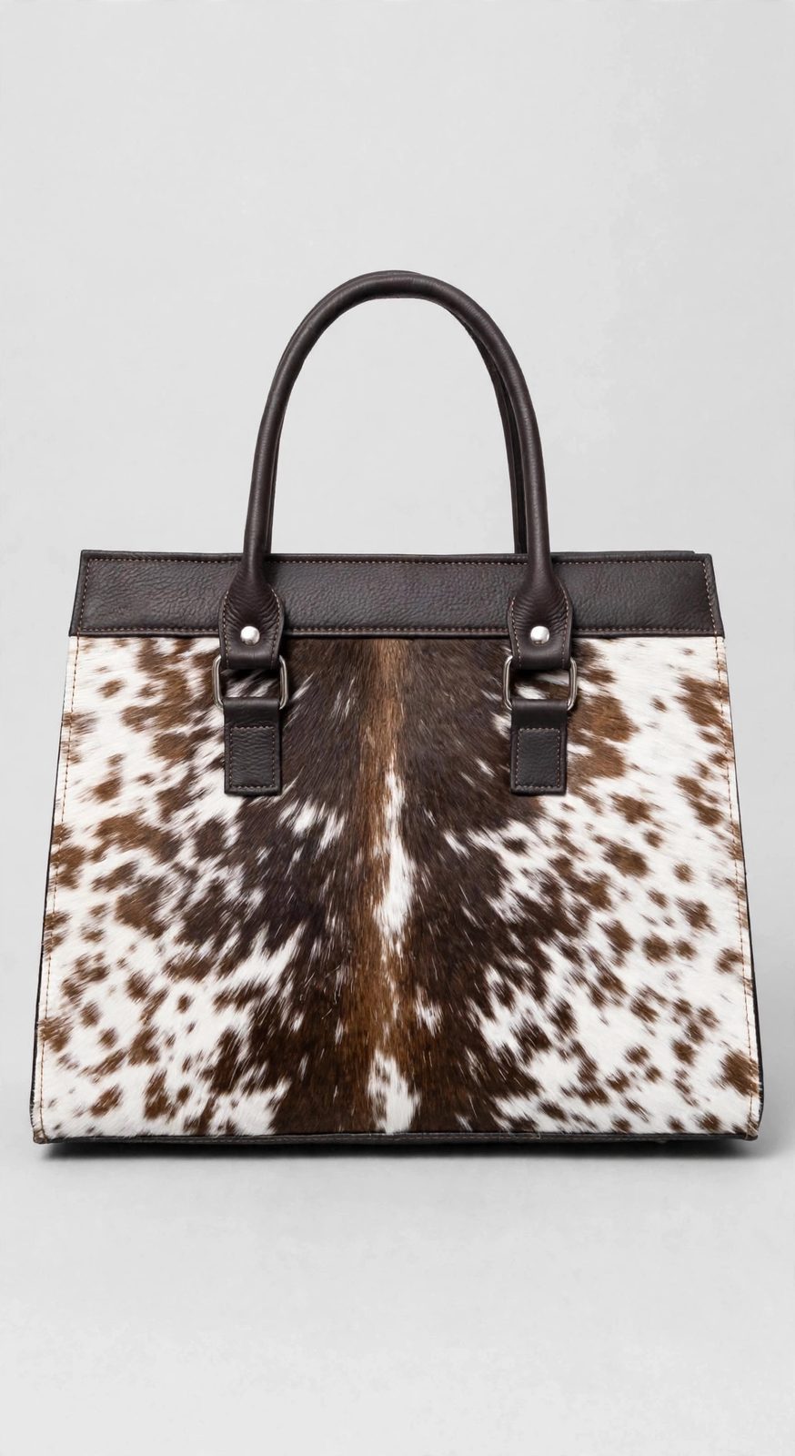 Women's Brown Speckle Cowhide Structured Handbag