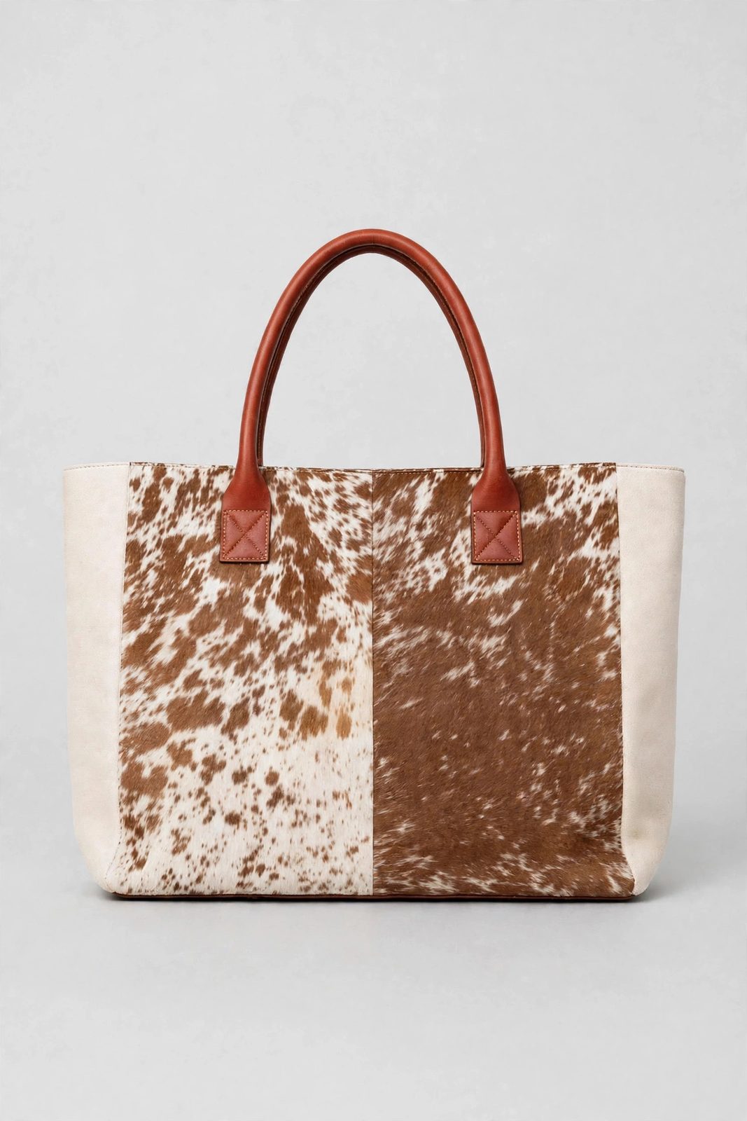 Women's Tan Speckle Cowhide Pocket Tote