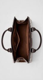 Women's Brown Speckle Cowhide Ring-Tab Tote