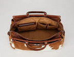 Women's Cognac & Cowhide Kelly Satchel