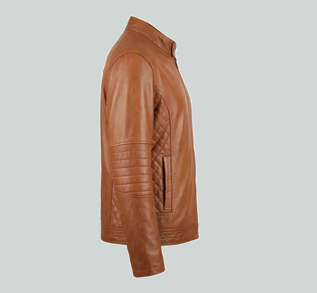 Men's Tan Leather Jacket