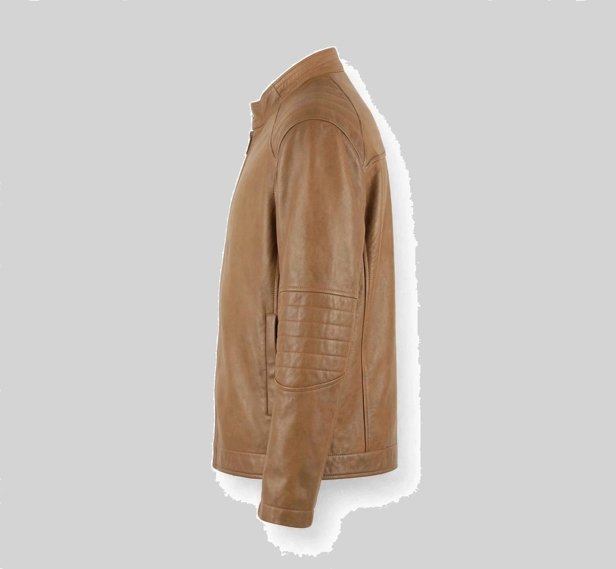 Men's Beige Leather Jacket