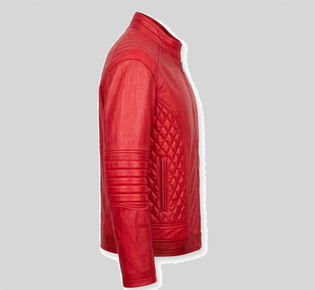 Men's Red Leather Jacket