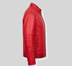 Men's Red Leather Jacket