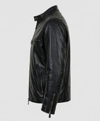 Men's Classic Black Leather Jacket