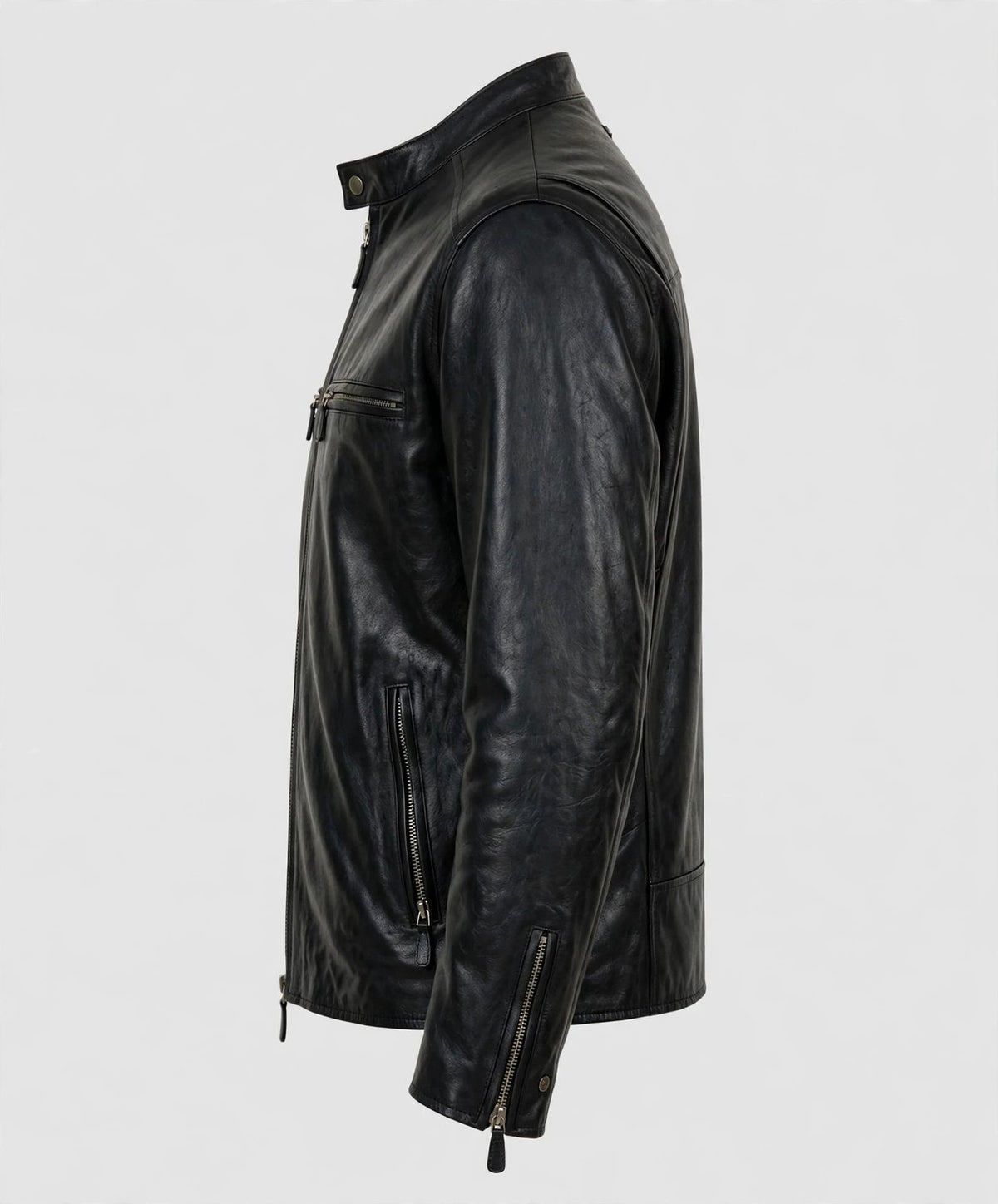 Men's Classic Black Leather Jacket