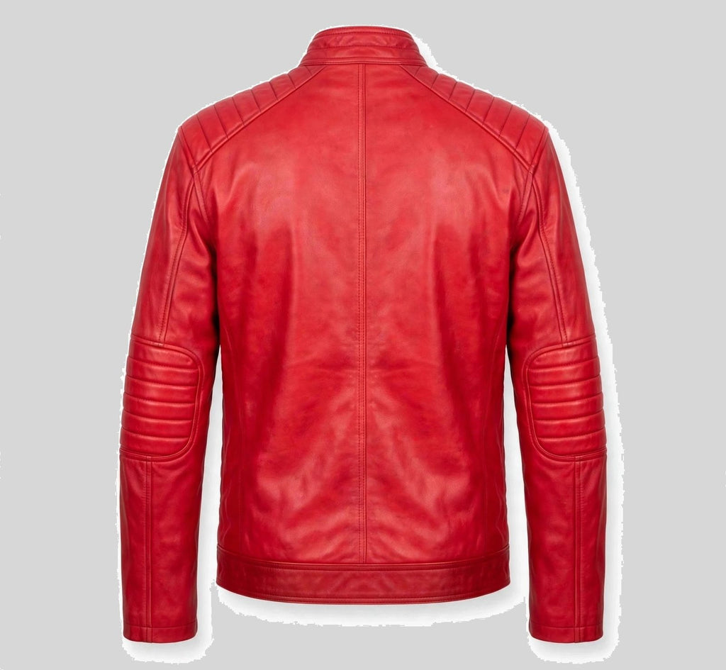Men's Red Leather Jacket