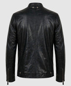 Men's Classic Black Leather Jacket