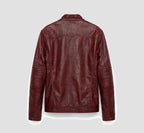 Men's Maroon Leather Jacket